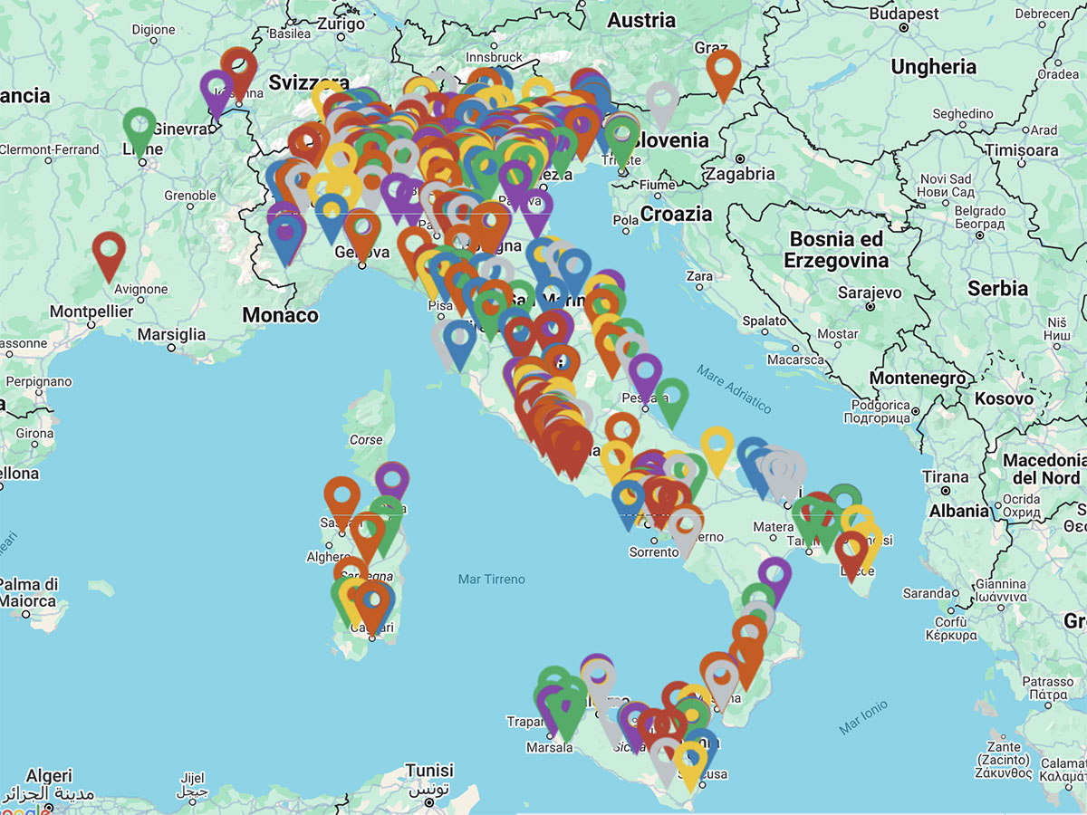 Mappa centri